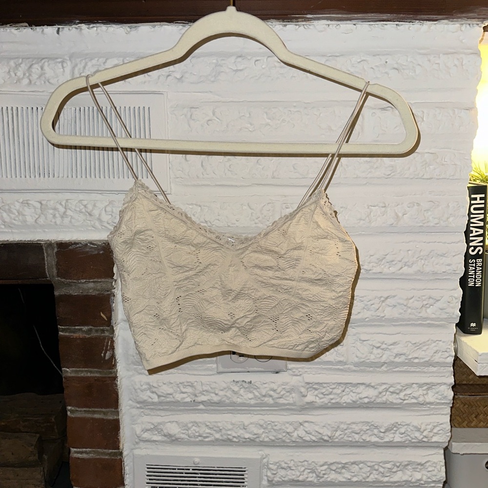 2 for 1! Zara Lace Bralette - Cream and Black, Size M/L